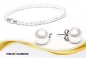 Preview: Perlenschmuck Set - Klassisch elegant - Perlenohringe weiß und Perlenkette weiß